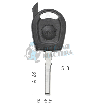 T00HF51P TP00ME-7P1 HU116TE а/пласт.с мест.п/чип Mercedes - Чертеж