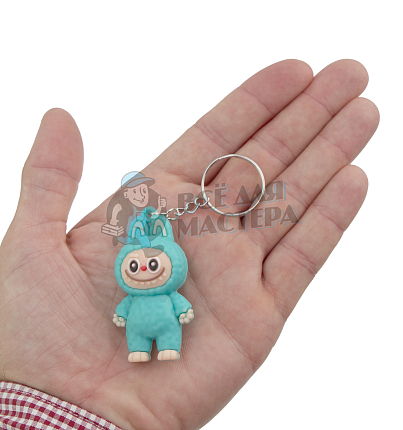 Брелок для ключей "LABUBU" цв. бирюзовый