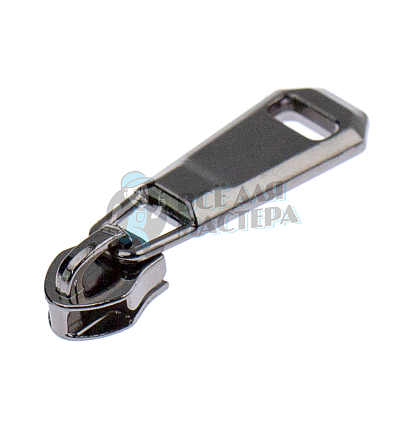 Бегунок для спиральной молнии, тип 5, сумочный N3, цв. черный никекль