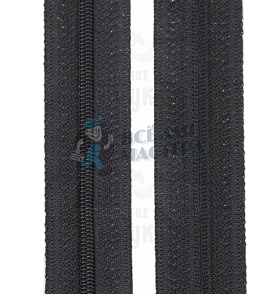 Молния-рулон Спиральная, тип 3, цвет Черный 322