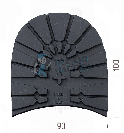 Набойка "Dunlop Tank" р.45-46, цв. черный, 8мм