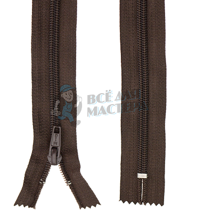 Молния №7 45см Коричневая