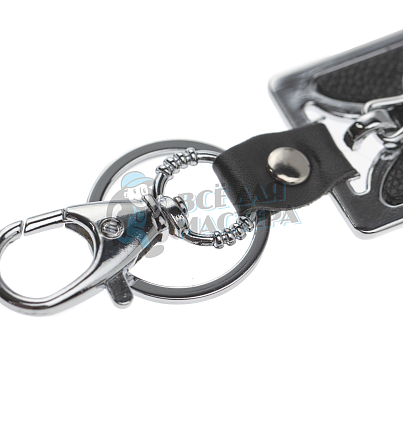 Авто карабин с кольцом для ключей MITSUBISHI (рифленая)