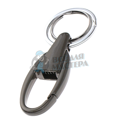 Карабин овальный с двумя кольцами для ключей