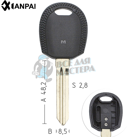 T00KIA4P TP00HY-11.P1 HYN14T0 а/пласт.с мест.п/чип TPX KIA/HYUNDAI// - Чертеж