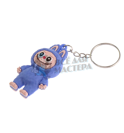 Брелок для ключей "LABUBU" цв. голубой