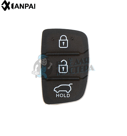 3 кнопки (hold) Резиновые для выкидушек HYUNDAI - Чертеж