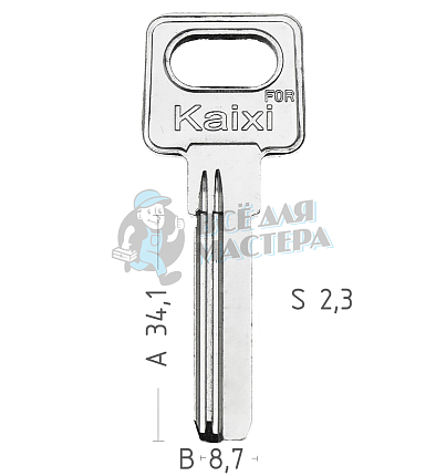 KAIXI-1D ЛЕВ. 2 ПАЗА (9.0×34ММ) КНР