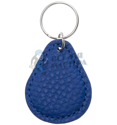 БРЕЛОК Прокси RFID КАПЛЯ синий (кожзам)																												