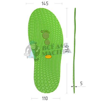Подошва PILIGRIM RB111 цв. зеленый