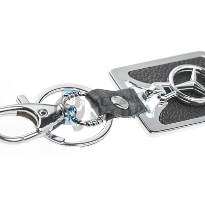 Авто карабин с кольцом для ключей MERCEDES (рифленая)