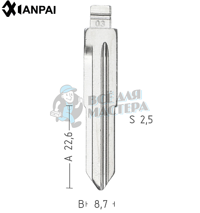 Лезвие  №03 ACURA HONDA КНР