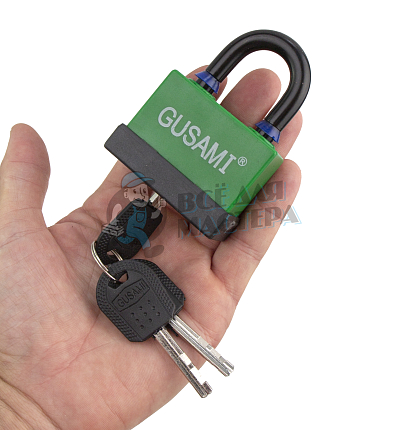 Навесной замок GUSAMI 58мм (зеленый)