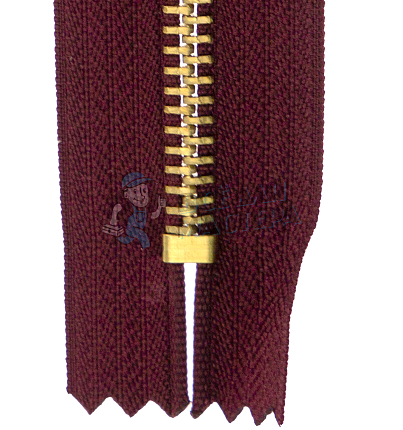 Молния металлическая джинсовая тип 5 18см н/р цв 179 зв латунь