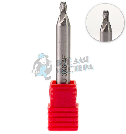 Вертик.фреза "HSSCo" 0043# ф3мм (ф3.0*ф6*40L)					