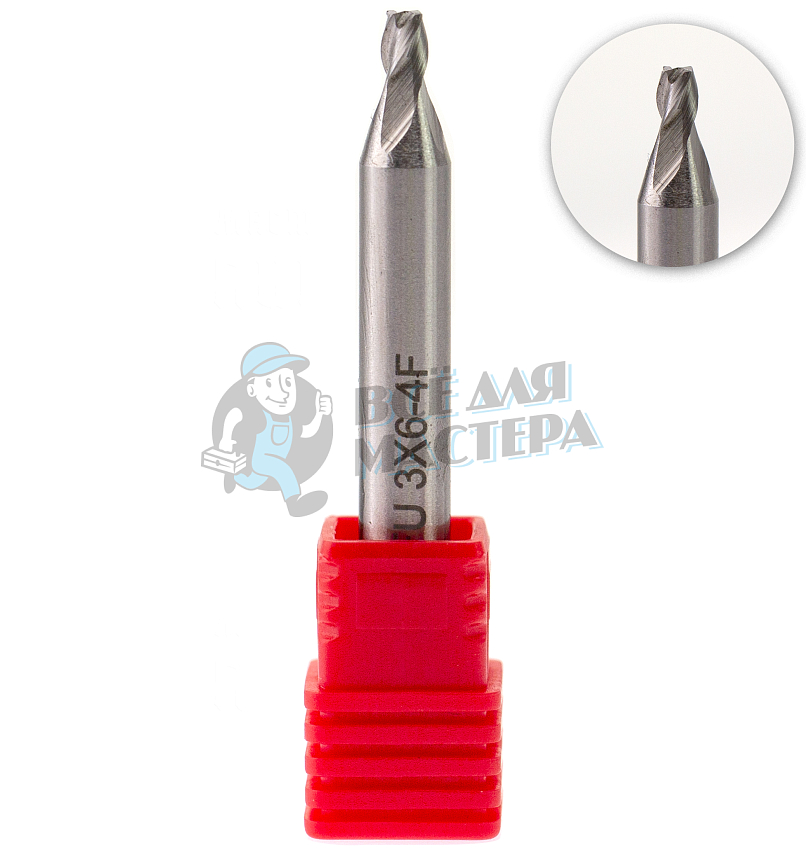 Вертик.фреза "HSSCo" 0043# ф3мм (ф3.0*ф6*40L)					