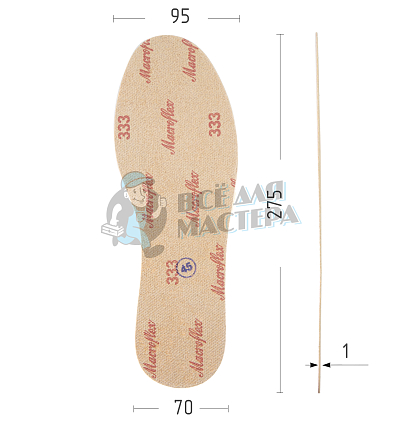 Стелька картон "Macroflex", р.45