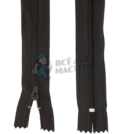 Молния спиральная (витая) Т-3 18см, н/р , полуавтомат, цв.322 - Чертеж