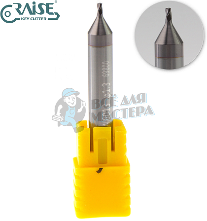 Вертик.фреза RAISE EW6013 ф1.3мм CARBIDE (ф1.3Х6Х40)								 - Чертеж