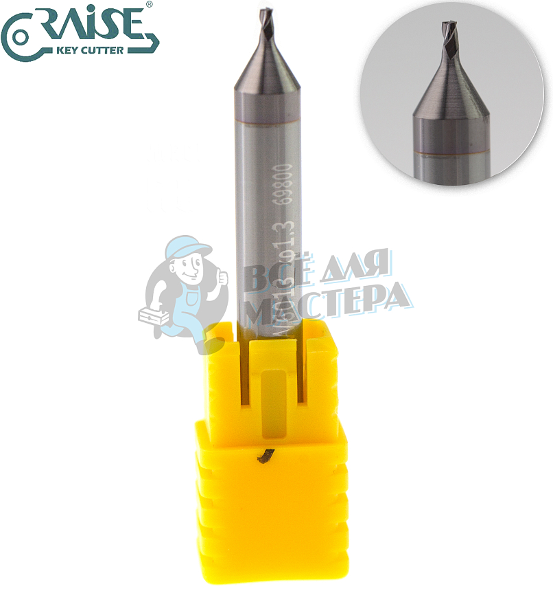 Вертик.фреза RAISE EW6013 ф1.3мм CARBIDE (ф1.3Х6Х40)								