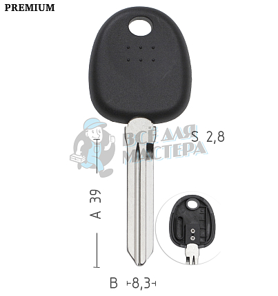 Авто с местом под чип TPX HYN14 КНР   HYUNDAI