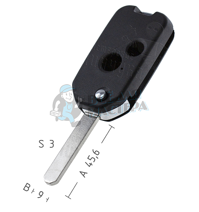 Корпус выкидного ключа HOND-31 HON66 HD58 2 кнопки  КНР   HONDA