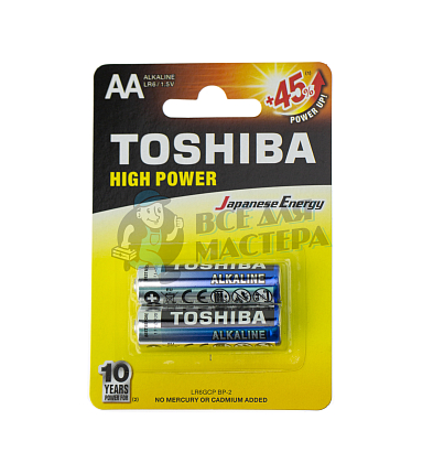 Батарейка Toshiba LR6GCP BP-2 High Power Alkaline BL2 (2/24/48)