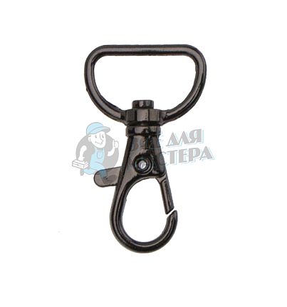 Карабин поворотный, сумочный 20мм, цв.темный хром