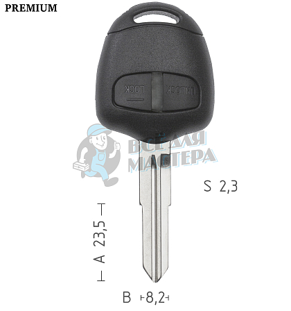 Корпус  Mitsubishi MIT8 2кн.ремкомпл.(левый)  КНР - Чертеж