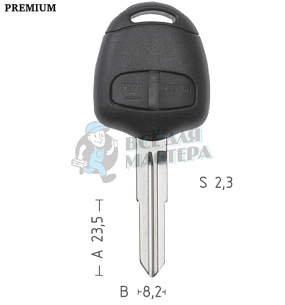 Корпус  Mitsubishi MIT8 2кн.ремкомпл.(левый)  КНР