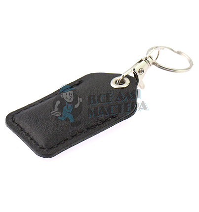 Чехол брелок прямоугольный с карабином, цв.черный 