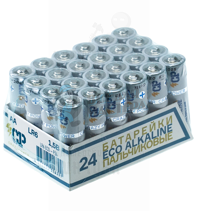 Батарейка Crazy Power Eco LR6 AA BOX24 Alkaline 1.5V (24/576)
