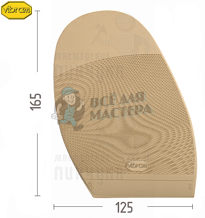 Проф. формованная VIBRAM 2342 (010) Ariel, Бежевый - Чертеж