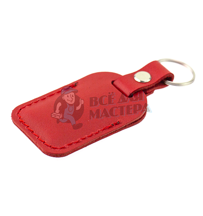 Чехол брелок для автомобильной сигнаизации, прямоугольный, крепление на винте с кольцом, цв.красный
