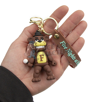 Брелок для ключей "FNAF" цв.коричневый + карабин