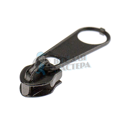 Бегунок для спиральной молнии, тип 5, сумочный, цв. черный никель