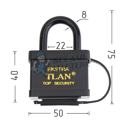 Навесной замок EXTRA TLAN ОРЁЛ 50мм