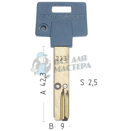 Mul-T-Lock: Профиль 233s Original "INTERACTIVE" - Чертеж