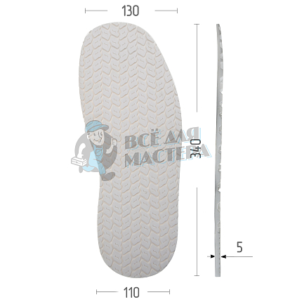 Подошва Rueda, цв. белый