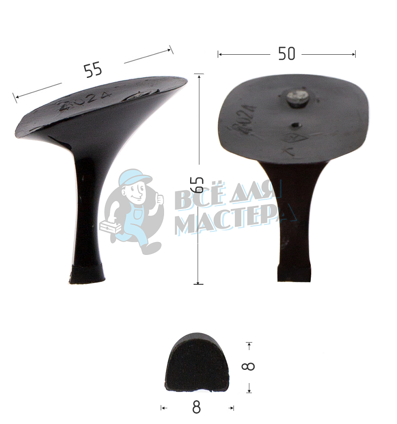 Каблуки ABS (4024) черн.лак. 6см