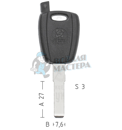 T00GB18PN TP00FI-16P SIP22T0 а/пласт.с мест.п/чип Lancia/Fiat/Iveco - Чертеж