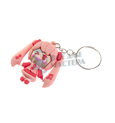 Брелок для ключей "Мику Хацунэ" цв. розовый