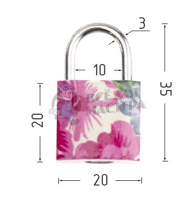 Навесной замок "SAN ZHAI", 20мм