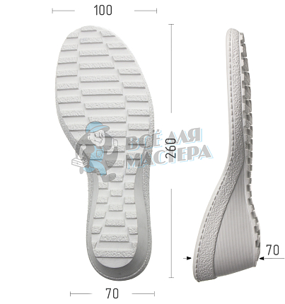 Подошва жен. Киров 80479 р. 37, цв. белый