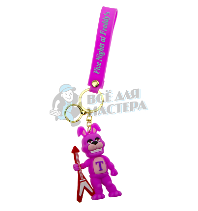 Брелок для ключей "FNAF" цв.розовый + карабин