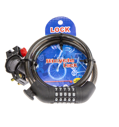 Замок кодовый, велосипедный, 650мм, "LOCK"
