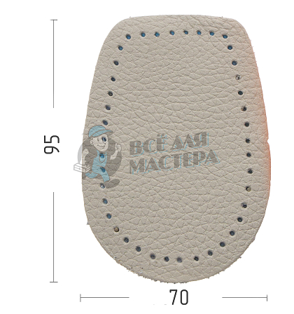 Подпяточник из экокожи, р-р 35-40, цв.белый - Чертеж