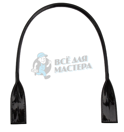 Ручка сумочная длинная с широким креплением 68см Китай Черный лак