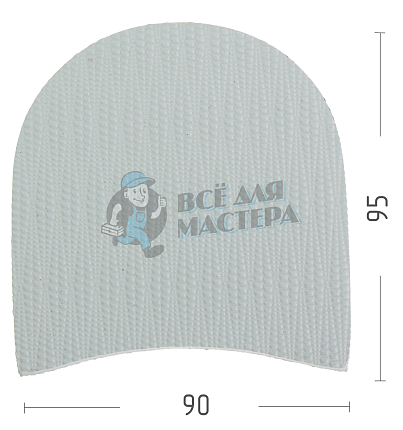 Набойка Piligrim  88*95*6мм, цв.белый