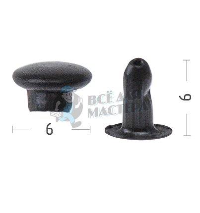 Хольнитены №0, 6х6мм,односторонний, сталь, цв. оксид